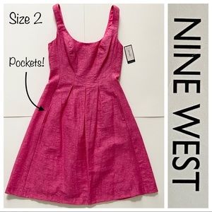 Size 2 NW Sleeveless Cotton Dress, Pink